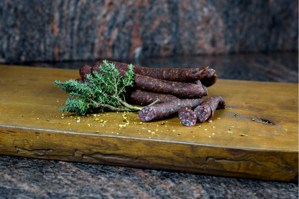 Organic venison sausages