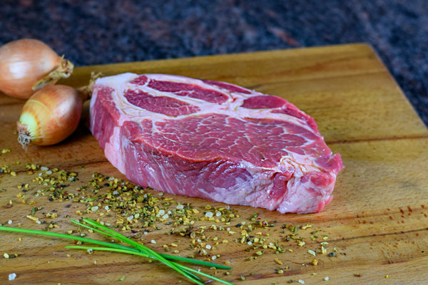 Organic neck steak from Bentheimer country pig