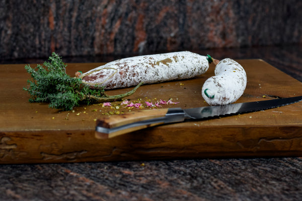 Organic salami with noble mold, air-dried